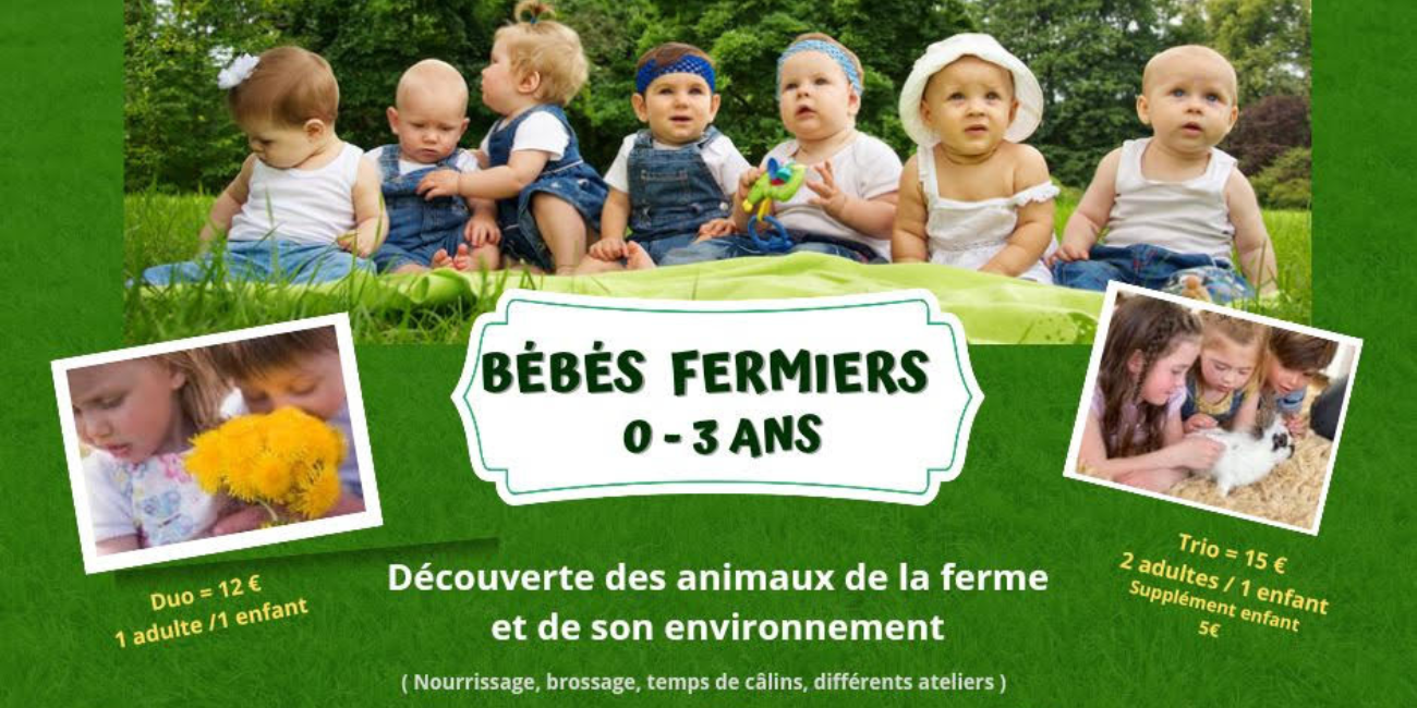 Ferme du petit âge dans le Poitou atelier bébé fermier
